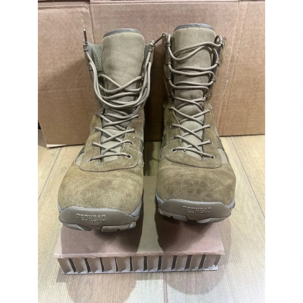 RedHead Mens Tactical Duty Boots Tan Suede Sku 2265375 Coyote Brown 11.5W